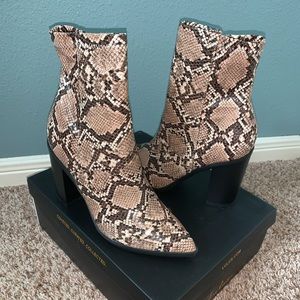 SNAKE PRINT BOOTIES